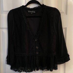 Pretty Angel Black Lace Blouse